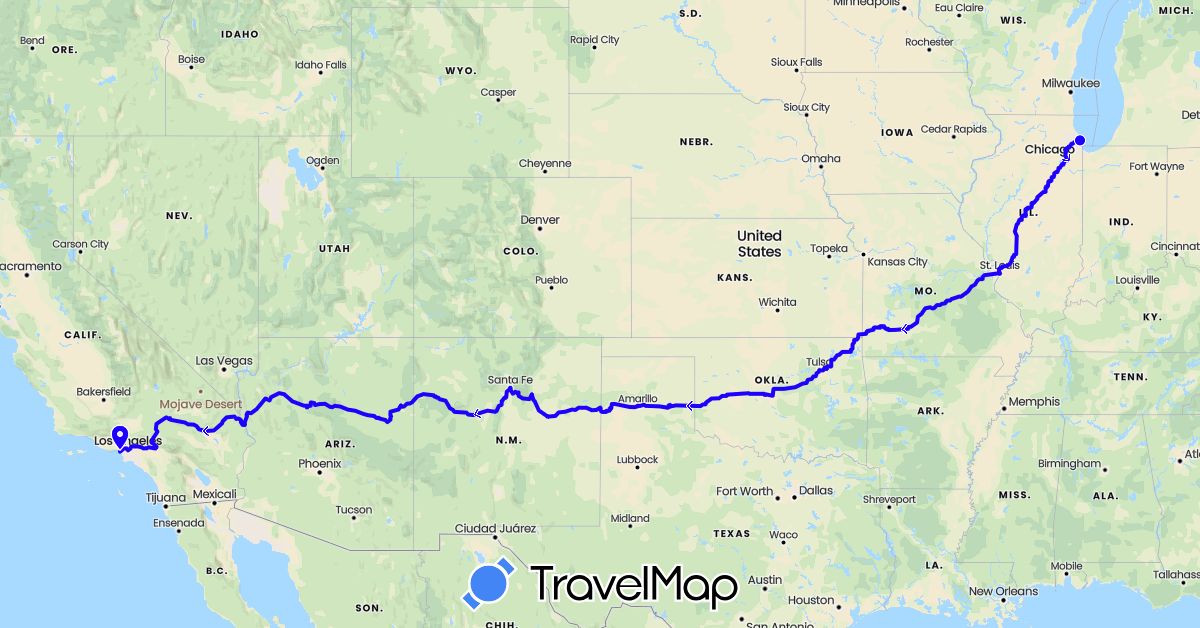 TravelMap itinerary: running (planned)